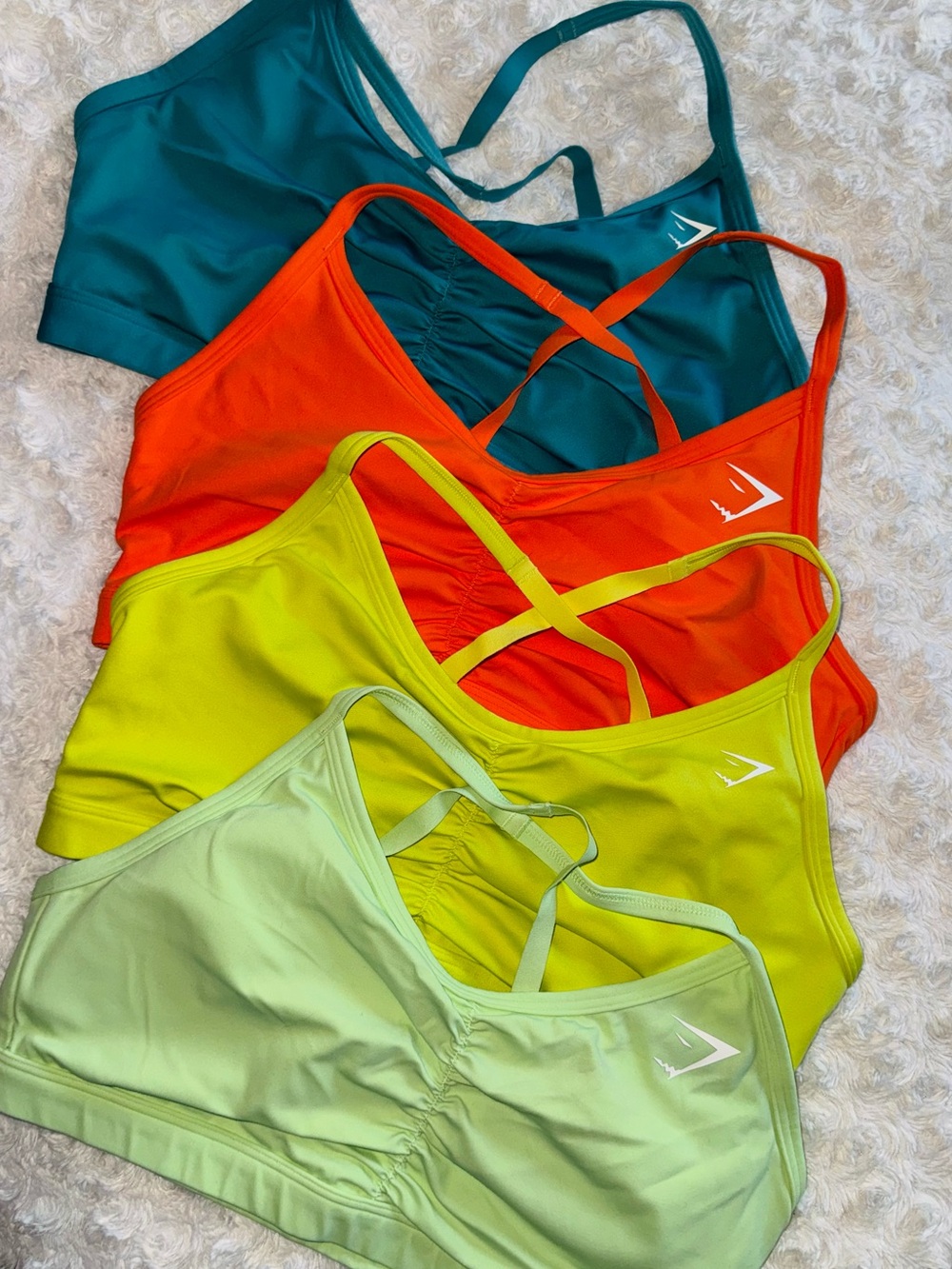 Gymshark Rouched Sports Bras (4 Pack) - All Size XL